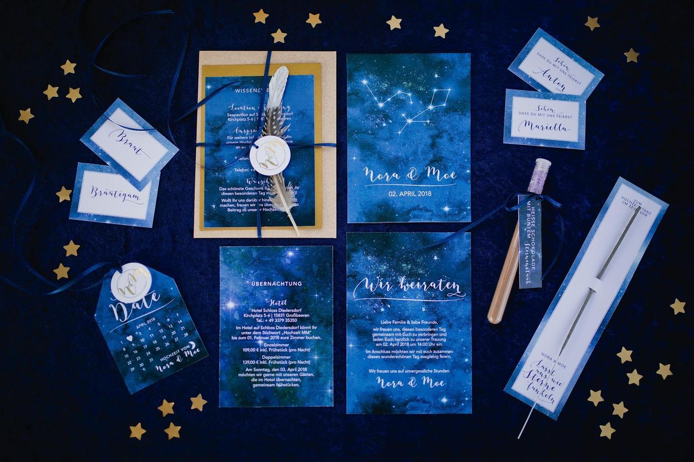 Eine Hochzeit mit Sonne, Mond und Sterne - die Galaxy Wedding