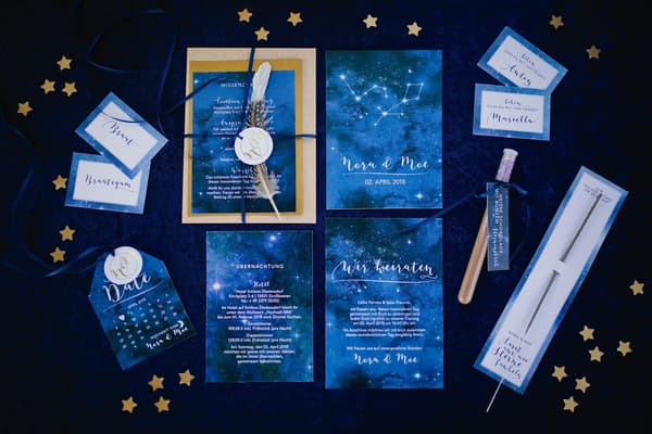 Eine Hochzeit mit Sonne, Mond und Sterne - die Galaxy Wedding