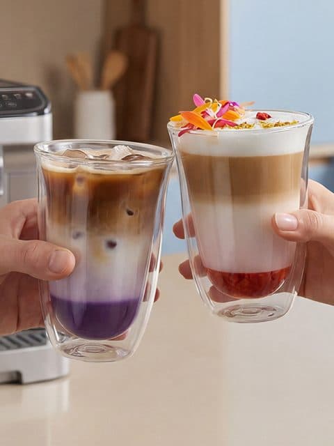 Anstoßen mit Signature Drinks an der Hochzeits-Kaffeebar
