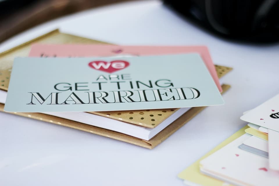 Glückwünschkarte für die besten Wünsche zur Hochzeit