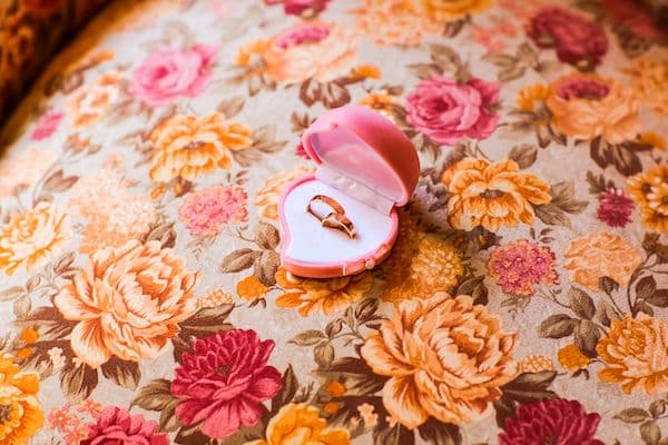 Ringkästchen Samtig Rosa