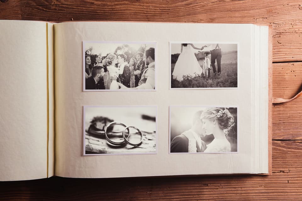 Hochzeitsalbum mit Fotos
