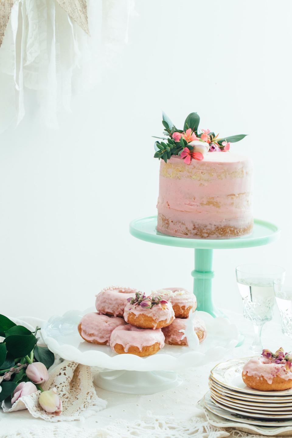 Ein kleiner Sweet Table in rosa