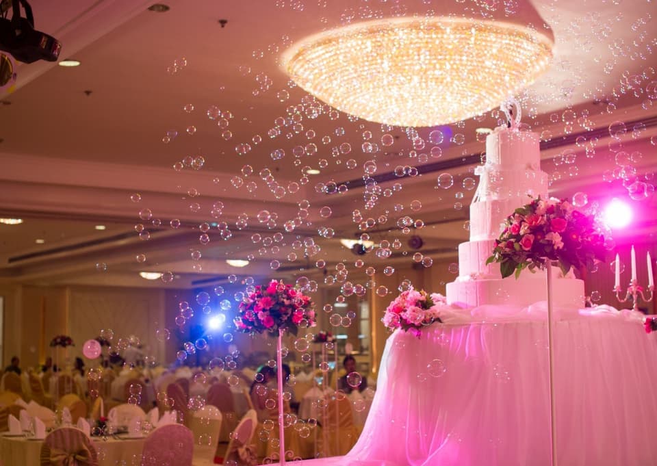 weddingbubbles bei Hochzeitsfeier