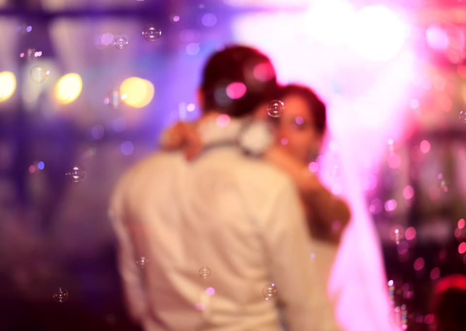 weddingbubbles beim ersten Tanz