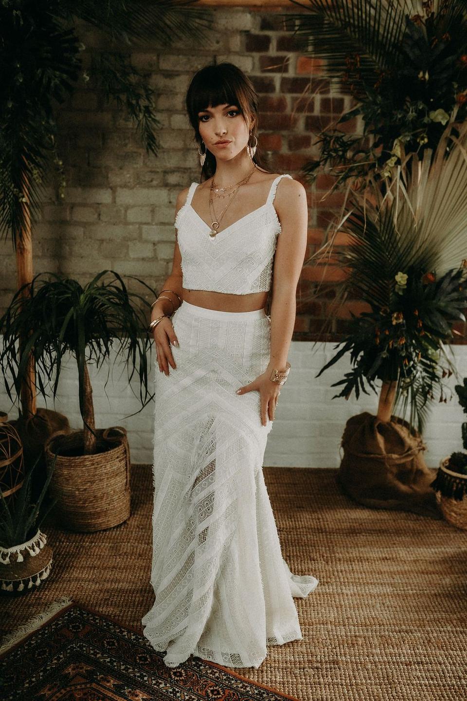 zweiteiliges Brautkleid im Boho-Stil