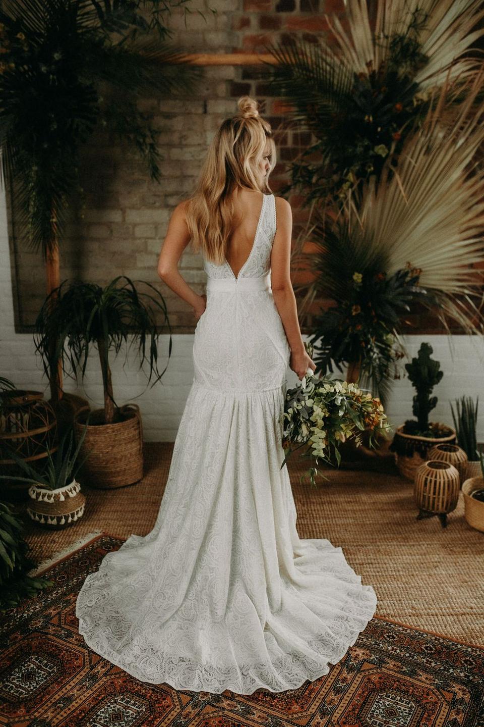 Boho vintage Hochzeitskleid 70ger Jahre