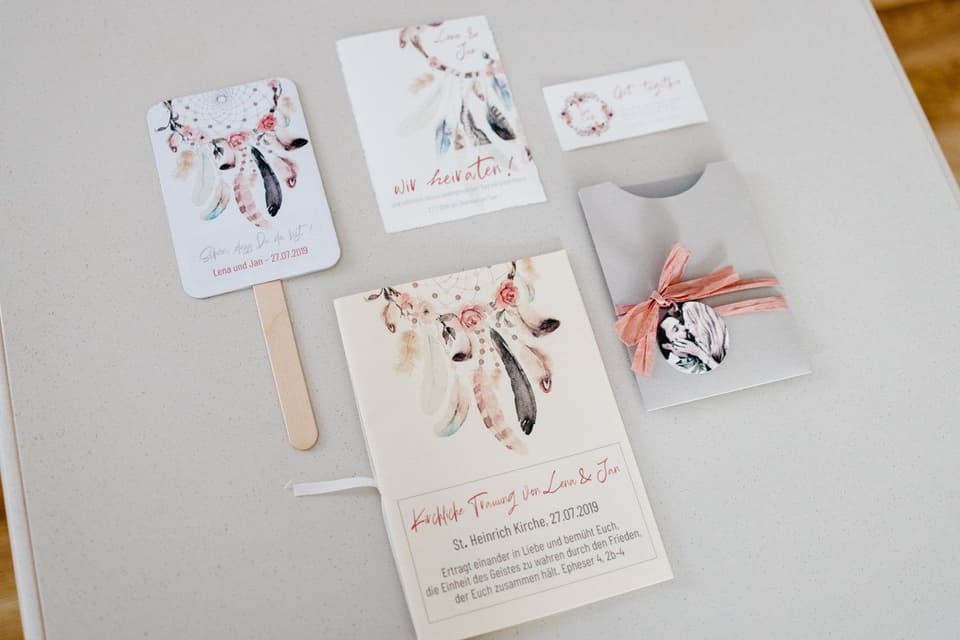 Papeterie für die Hochzeit