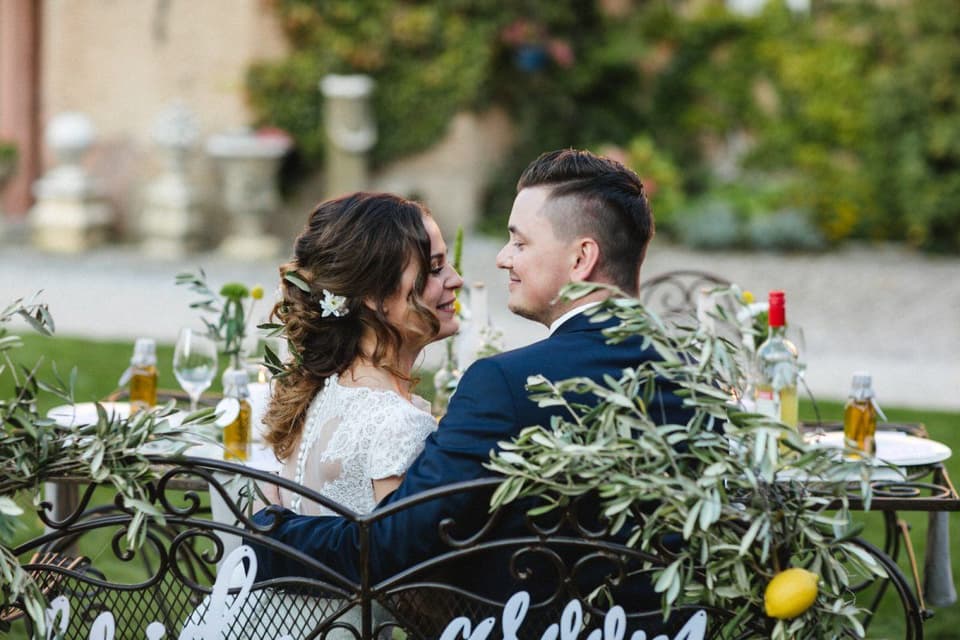 Brautpaar bei der Hochzeit