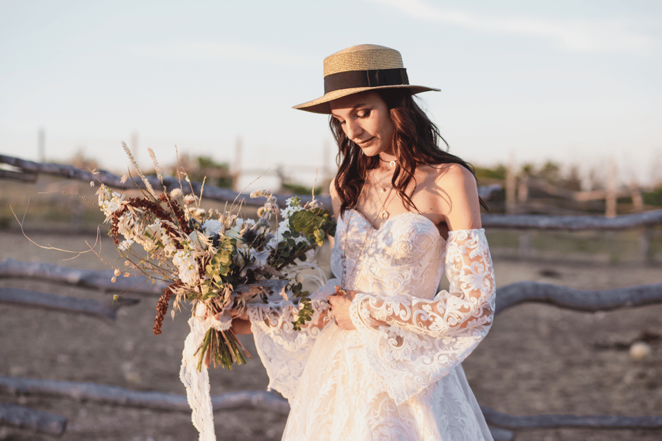 Braut im Boho-Look