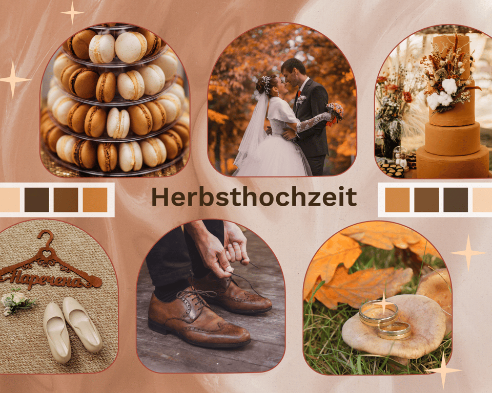 Ein Beispiel Moodboard für eine Herbsthochzeit