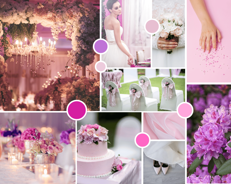 Wedding Moodboard in pink
