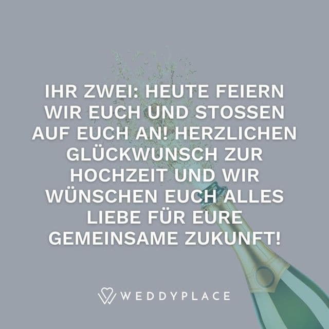 Spruch zur Hochzeit kurz: Liebe Glückwünsche