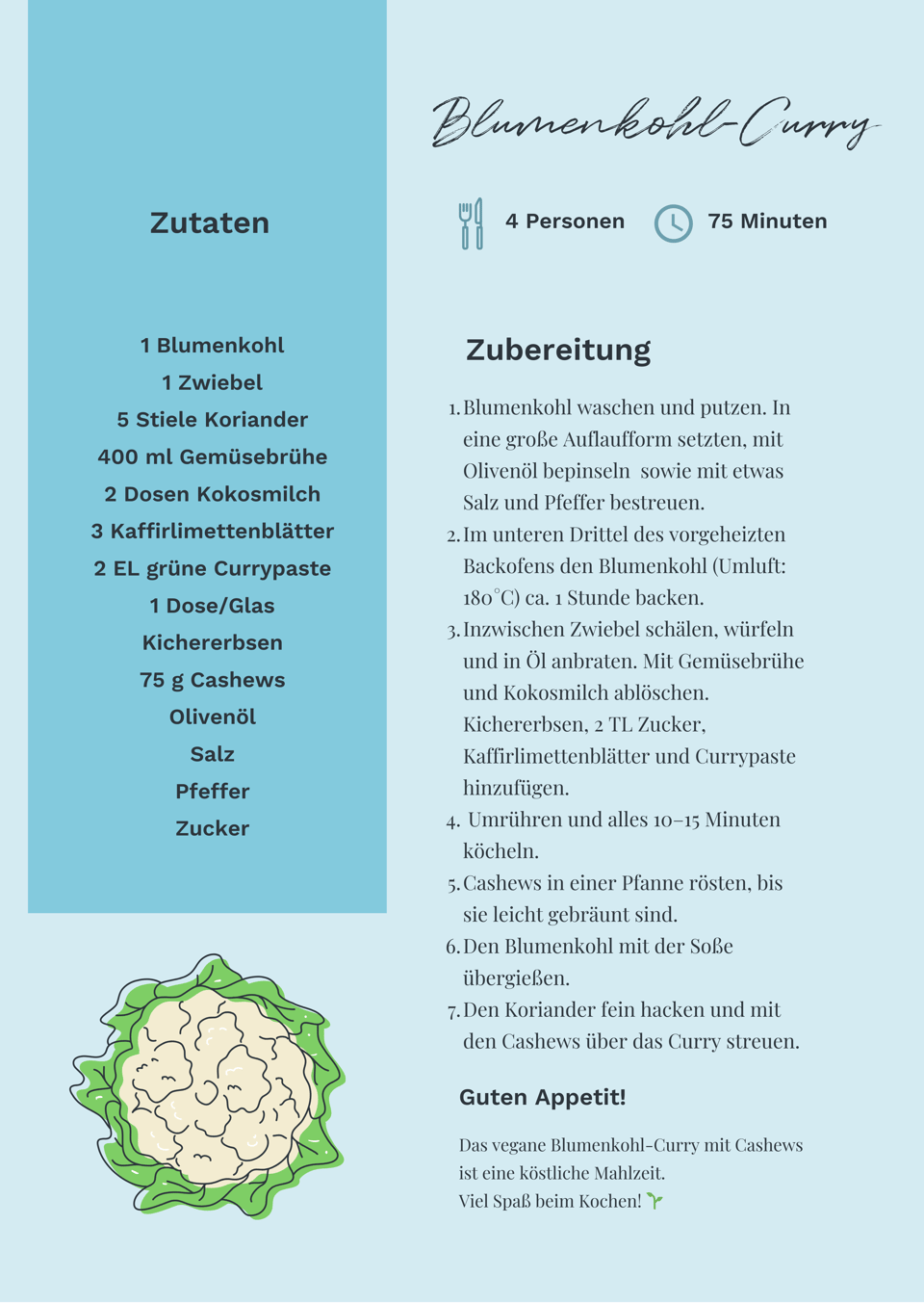 Blumenkohl-Curry
