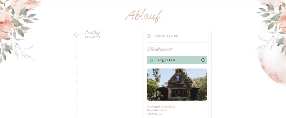 Detaillierter Ablauf Eures Hochzeitstags