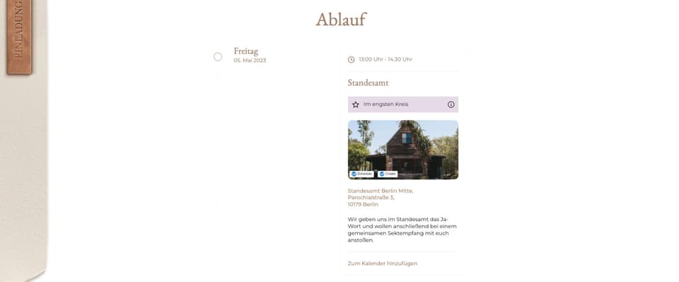 Lederdetails geben der Website einen tollen Vintage Look