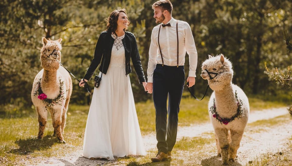 Hochzeitsideen: Tiere begleiten bei der Hochzeit