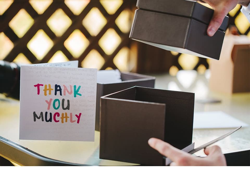 Geschenke für den Hochzeitstisch
